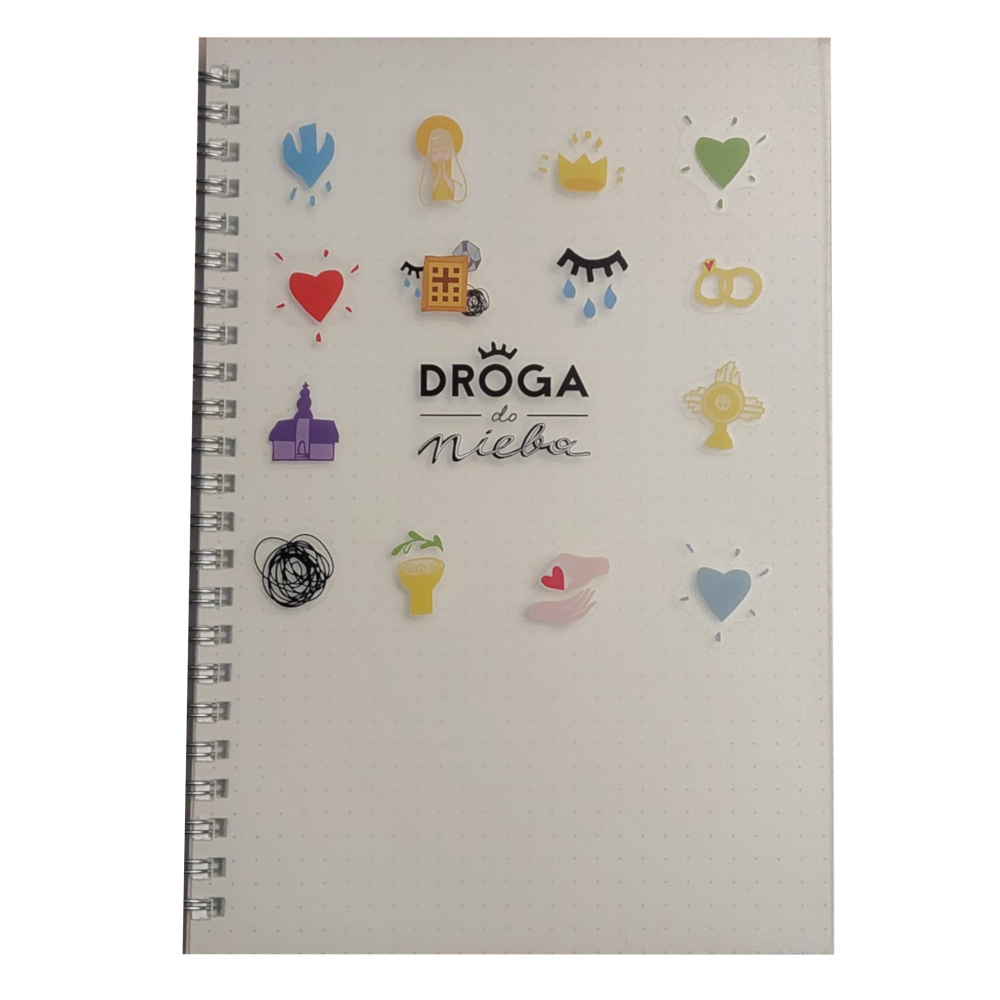 Notes w kropki z gumką 80 kartek + naklejki Droga do Nieba Notes w kropki z gumką 80 kartek + naklejki Droga do Nieba