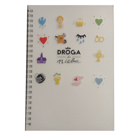 Notes w kropki z gumką 80 kartek + naklejki Droga do Nieba Notes w kropki z gumką 80 kartek + naklejki Droga do Nieba