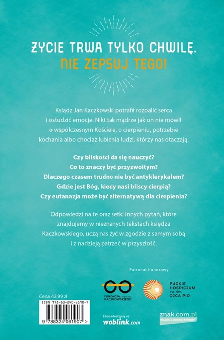 Sztuka życia bez ściemy - Jan Kaczkowski Sztuka życia bez ściemy - Jan Kaczkowski