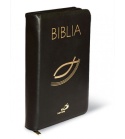 Biblia "z rybką" - oprawa czarna, z suwakiem, z kolorową wkładką - dla mężczyzn