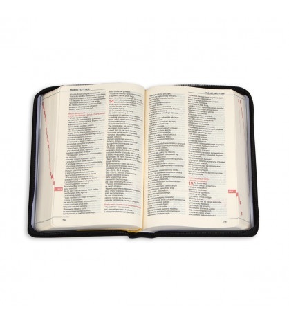 Biblia "z rybką" - oprawa czarna, z suwakiem, z kolorową wkładką - dla mężczyzn Biblia "z rybką" - oprawa czarna, z suwakiem, z kolorową wkładką - dla mężczyzn